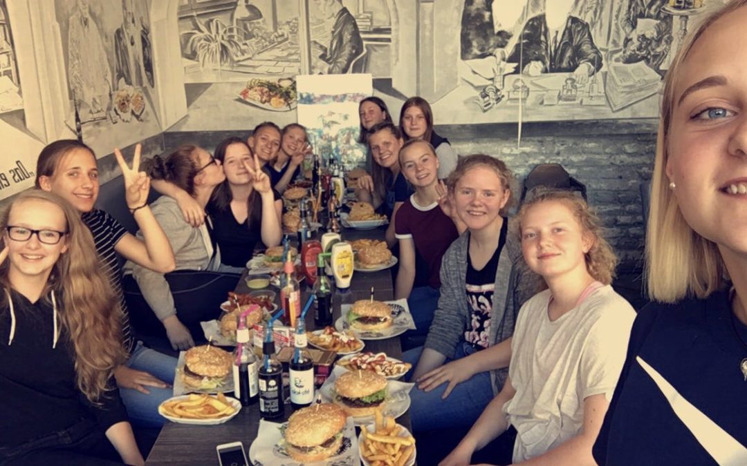 Kleine Abschlussfeier mit meinen FHC-Girls